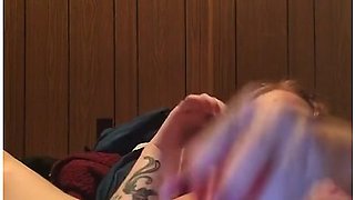 Smoking and fucking myself with a dildo