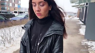 Katty enchants with thrilling passion on a daring and intimate walk