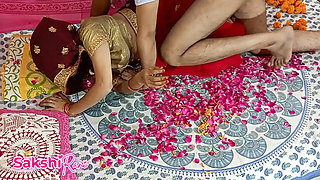 Village Bhabhi's Suhagrat Sex Chudai Video Hindi Porn Full Video Sex, Sex Desi Saree Bride Fucking