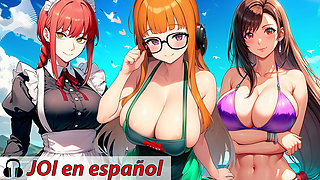 Spanish audio JOI. The goddesses of the island want to milk you non-stop.