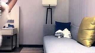 Cute amateur Asian web cam girl teases her great body