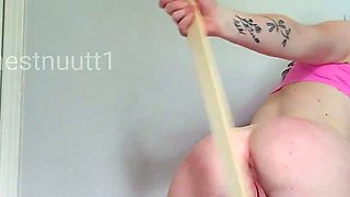 Amateur brunette Michelle with small tit