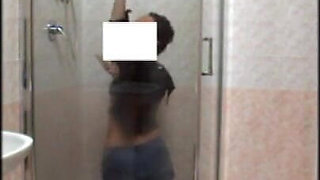 In the Shower with Pantyhose