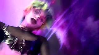 Redhead babe masturbates with a sex toy
