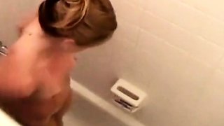 Can't stop watching stepdaughter shaving in shower