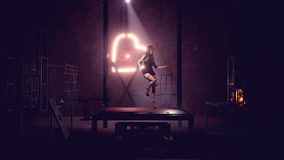 Korean Beauty Somethingblack Silk Fishnet High Heels Flail Collar