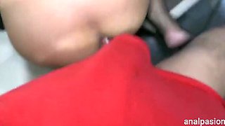 Horny Latina Girl Gets Anal Creampie in Her Beautiful Hole
