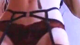 Striptease dancer is masturbating