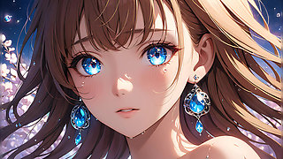 Ethereal Emotion - Ai Girl with Glowing Tears in an Intimate Close-up