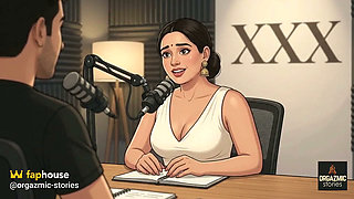 Mrs. Sudha Sexy Middle Aged Indian Women Got Fucked by Young Guy in Podcast