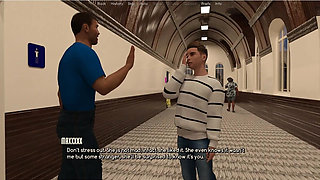 A Life Worth Living - Gameplay - Roleplay - Public Toilet Gloryhole Blowjob in Front of Husband