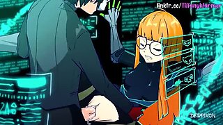 TiffanyWarmer Blowjob Creampie Hardcore - Petite Ukrainian with Perfect Body Fucks Big Cock in Persona 5 Hentai Parody