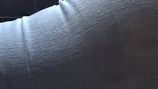 My Horny Stepson Can't Resist Looking at My Big Ass and Cums on It.