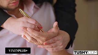 TUSHY Pretty Anal Nympho Valentina Nappi Seduces College Campus Stud
