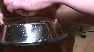 Humiliating whipping wax-play