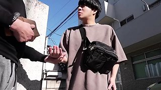 Japanese teen in schoolgirl uniform stripped