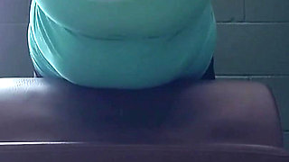 Take a Peek at My Cleavage as I Workout at My Public Gym!