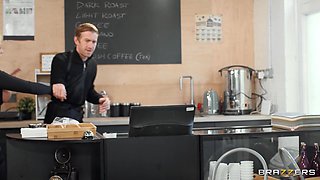 Caramel Cockiato: Sneaky Coffeeshop Sex with Barbie Sins and Danny D