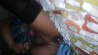 Horny Gina Dildo Action