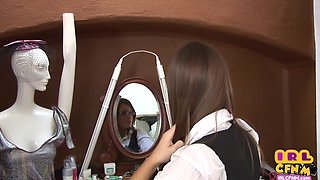 Euro CFNM 21yo amateur porn giving handjob