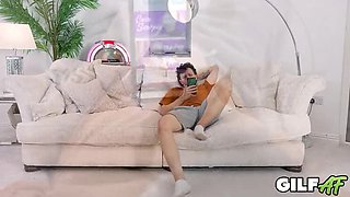 Claire Knight Gives Cock Suck & Pussy Lesson in Busty GILF Scene