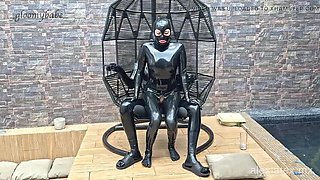 Gloomy Babe Submits in Pool - Latex Sex with Deep Throat Blowjob & Cumshot