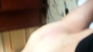 Tiny amateurs ass craves big toys