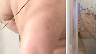 Kitty Queen Showing and Rubbing Her BBW Tits, Belly and Ass as She Showers