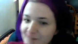 Emo Goth Girl's Foot Fetish Webcam Show