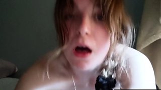 Big Dildo, Lil Pussy - Solo Female Orgasm