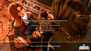 Sisters in Sin Gameplay Part 12 - Lust Performs the Sexual Ritual with Esther in the Library