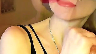 Oksi's Red Lips and Extreme Throat Fuck