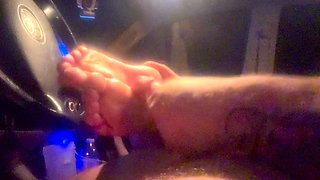 Sexy Redhead Liz Lane Gives Chester Van Name Another Amazing Deep Throat Blowjob and Then We Switch It up to Some Foot Job Cum