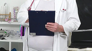 Physical exam and pussy fingering of Czech peasant woman