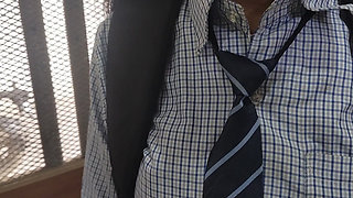 Desi School Girl sex video, school girl cum in face viral video