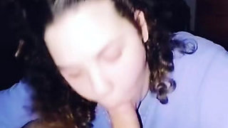 My submissive bbw girlfriend sucks me