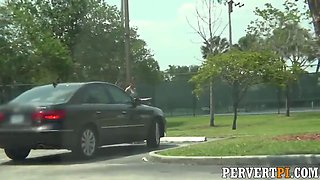 Pervertpi - teenage with cute tits splattered for insurance fraud