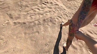 Amateur PAWG eagerly rides stranger's hard cock in outdoor POV fantasy