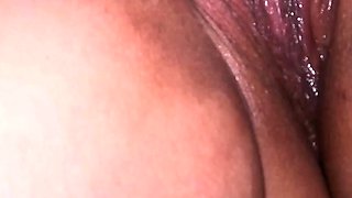 MILF superbly strokes her husband's big cock while he