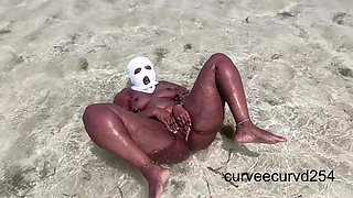 Flashing Twerking at a Beach in Africa