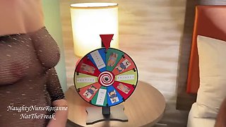 Naughty Nurse Roxanne Deep Throat Blowjob & Cum Swallow - Creampie Roulette Game