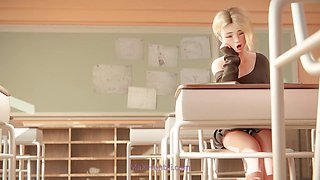 Sweet and Wet Dreams in University Classroom for Cute Gwen Stacy - Animated Porn 2026