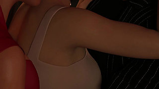 Cheating Sofia and Secret Affairs - Day 13 Evening: Corruption Lvl 6 - Seducing a Student for a Threesome Blowjob at the Bar