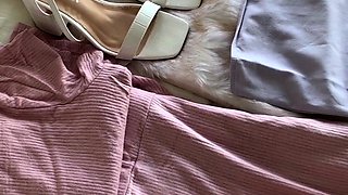 Amateur striptease and Solo masturbation