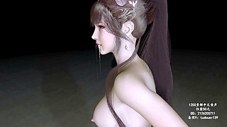 Sapphic anime sex adventure with sexyoxl in 3D