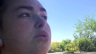 Busty amateur teen outdoor hardcore facial action