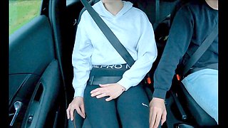 Things heat up in the car after the driving lesson with Berrybabe69 and Alexsanderofficial