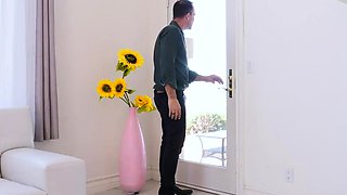 Busty black-haired investigates her taboo stepfantasy