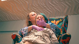 Daily Stepmom Ownership - Skinny Girl Held Open & Denied on the Armchair