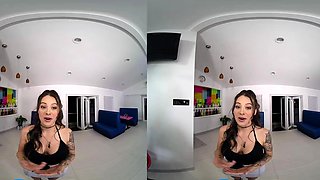 Busty Inked Teen Maddy May Provides Full Service VR Porn